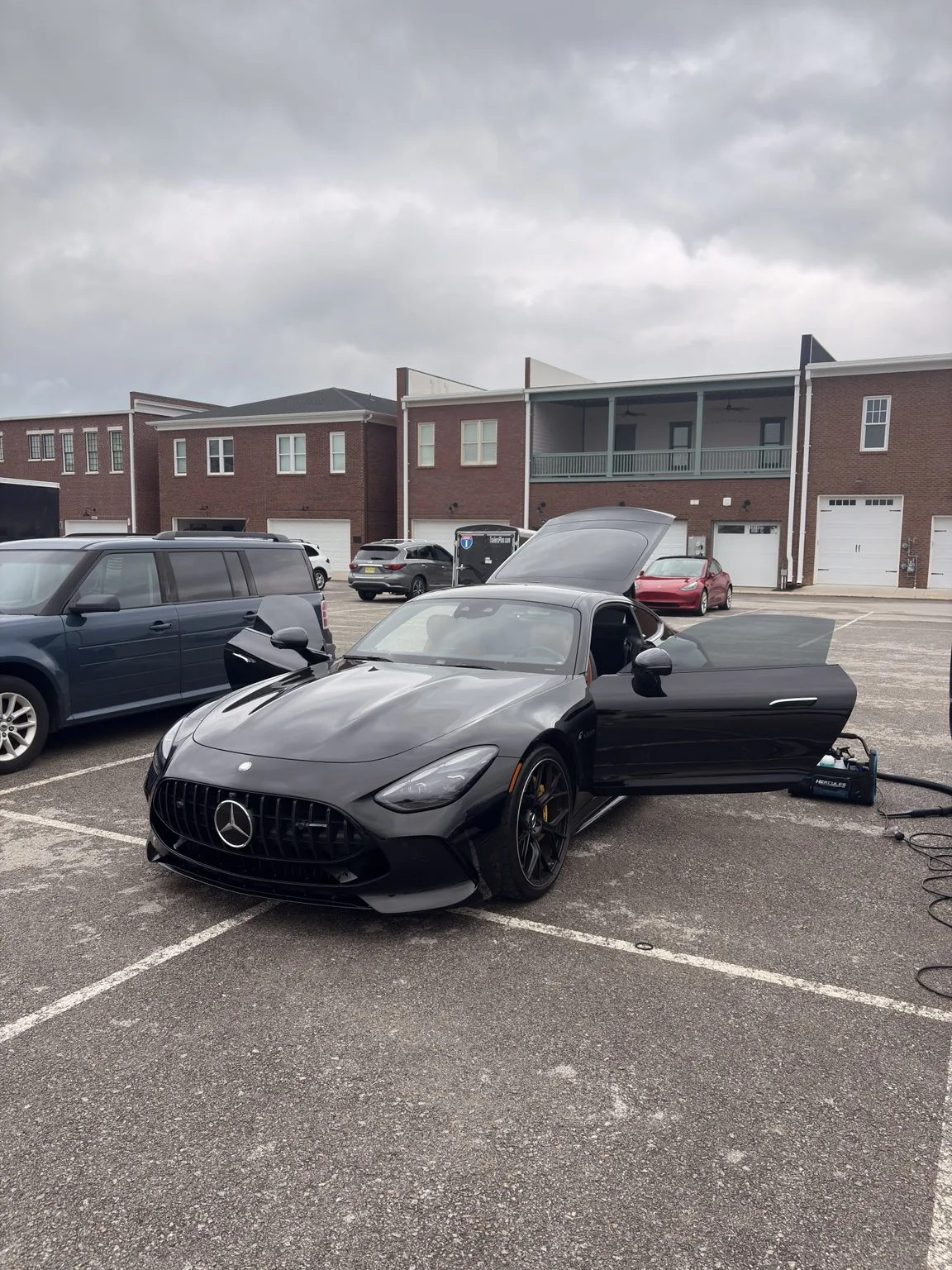 Mercedes AMG GT during mobile detailing