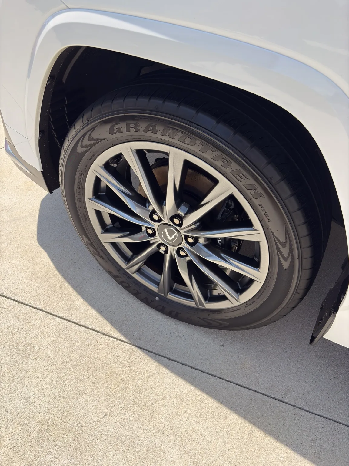 Clean detailed wheel and tire